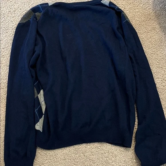 Men's Argyle Sweater Vests - Blue and Gray - Picture 4 of 4